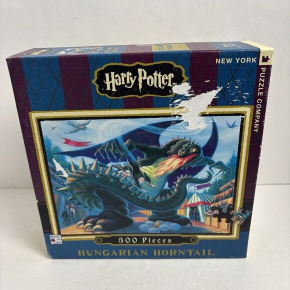 Harry Potter Hungarian Horntail 300 Piece Puzzle COMPLETE NY Puzzle Company - Picture 1 of 7